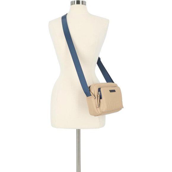 Women's Tan Out and About Adjustable PU Leather Crossbody Bag Purse - Picture 6 of 6